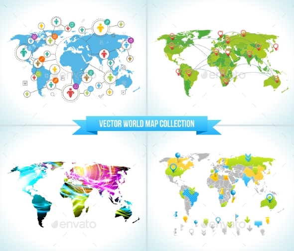 Social Network. Various Shapes Sparkling - Backgrounds Decorative