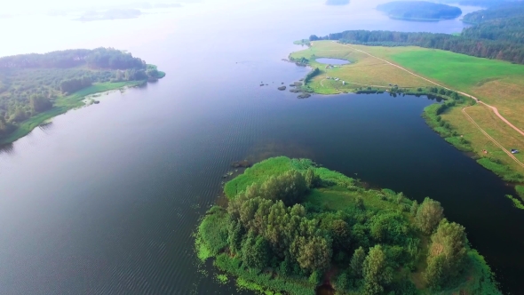 Small Island In Lake