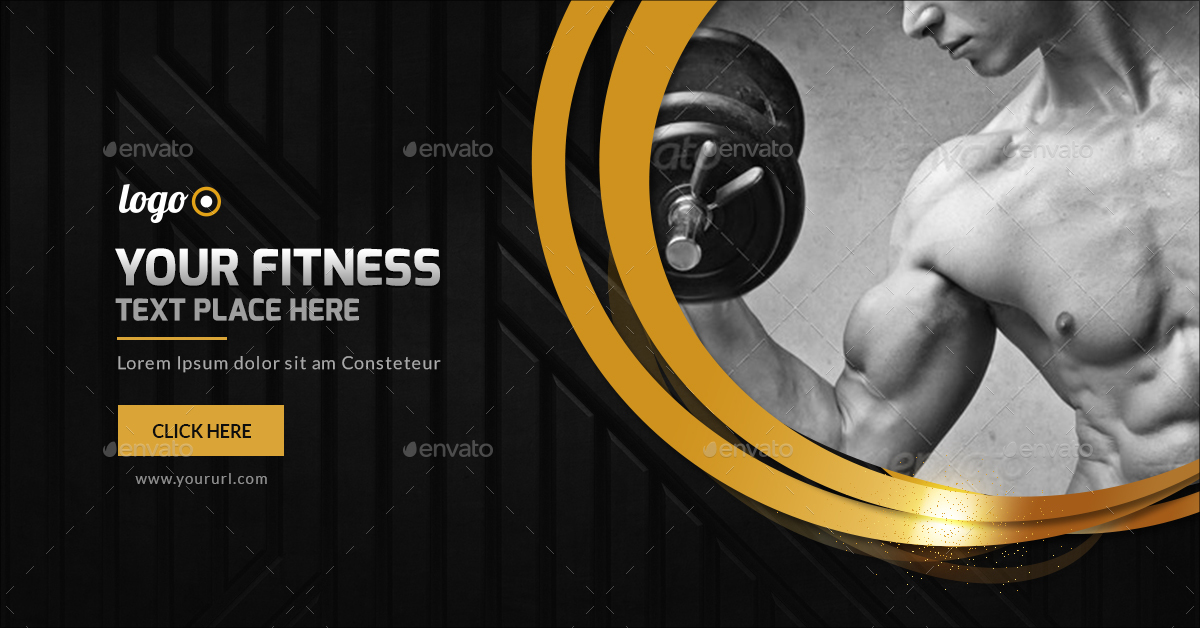 Fitness Banners Bundle 10 Sets 180 Banners by Hyov GraphicRiver