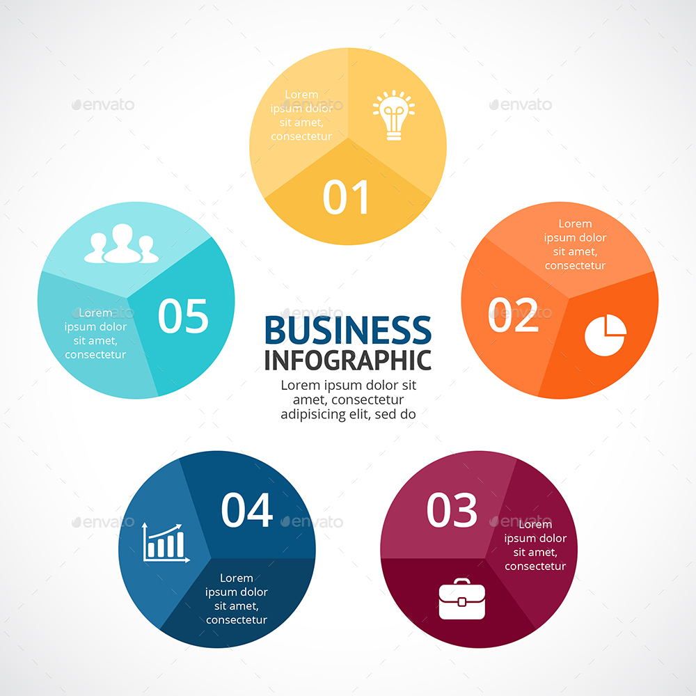 5 Steps Infographics. Vol.2, Infographics | GraphicRiver