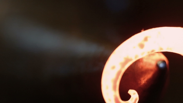 Forging Hot Metal On The Anvil,