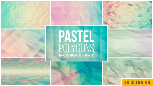 Pastel Polygons Background Pack 4K