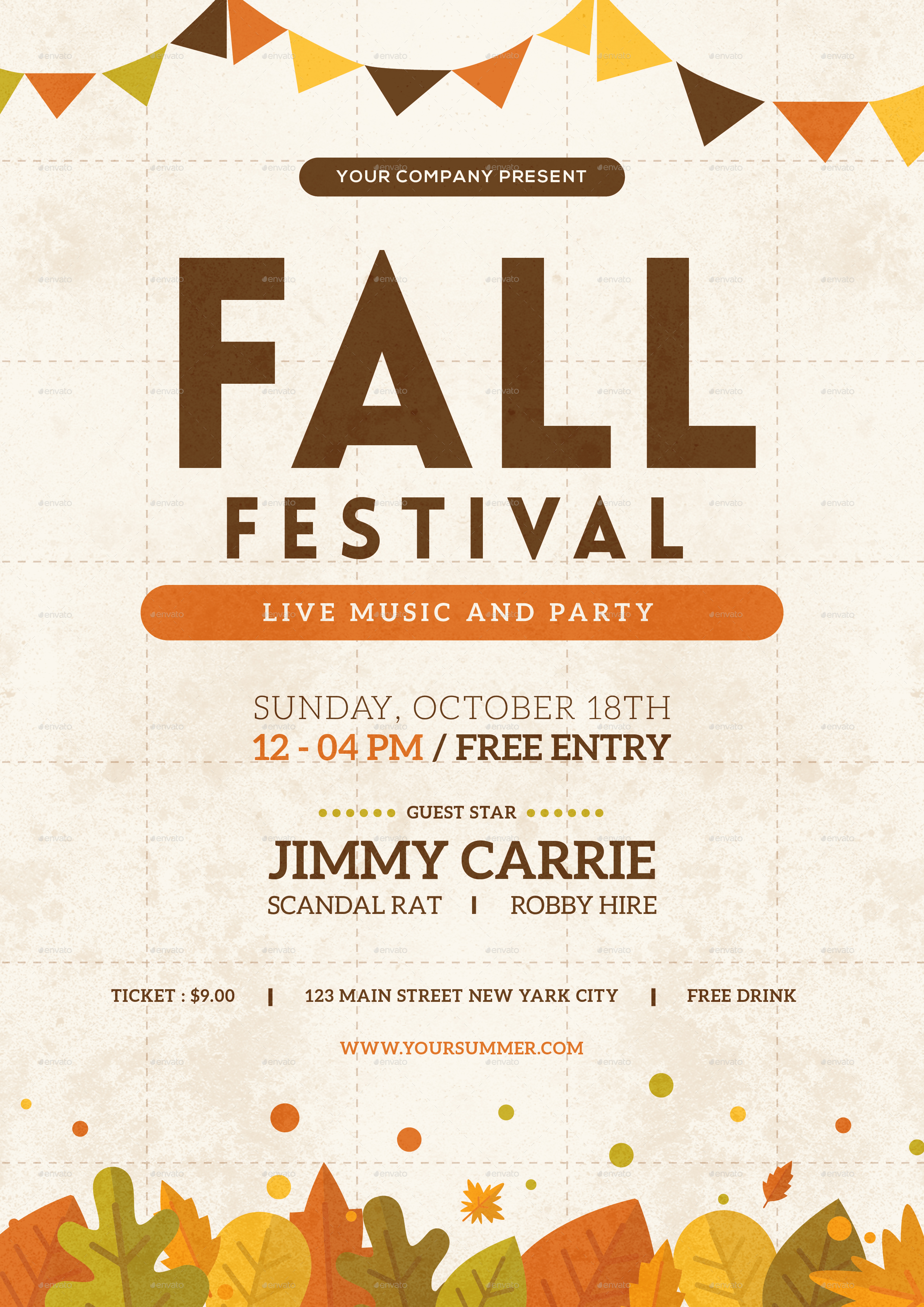 Fall Festival Flyer by tokosatsu  GraphicRiver For Fall Festival Flyer Templates Free