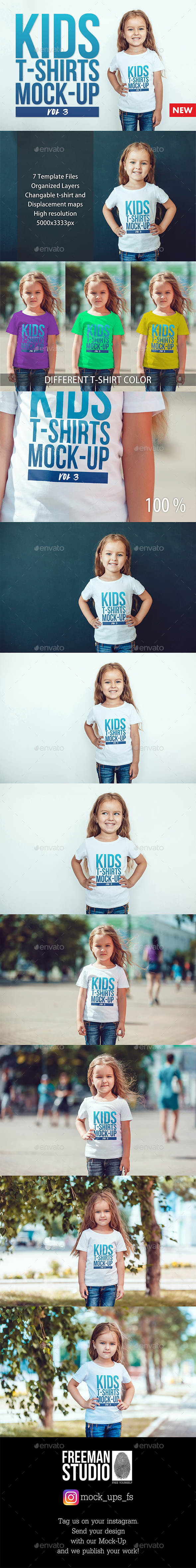 Kids T-Shirt Mock-Up