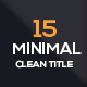 Clean Minimal Title - VideoHive Item for Sale