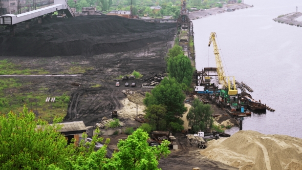 Coal Tankage Near Trypillian Power Plant, Ukraine