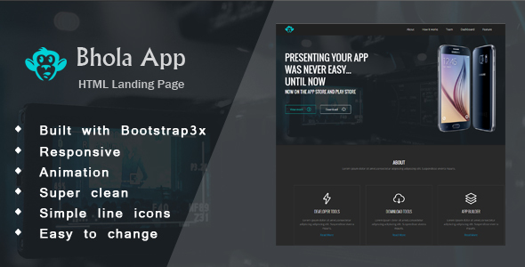 Bhola App - Responsive Landing Page HTML