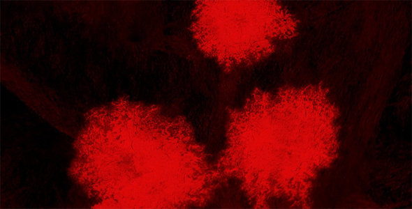 Red Ink Drops on Black Background