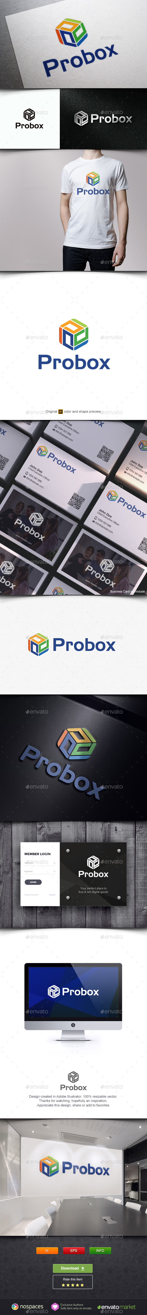 Pro Box - Letter P Logo - Abstract Logo Templates