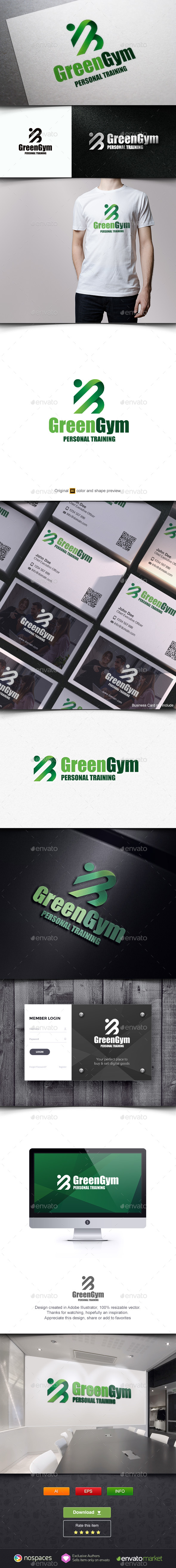 Green Gym Logo - Humans Logo Templates