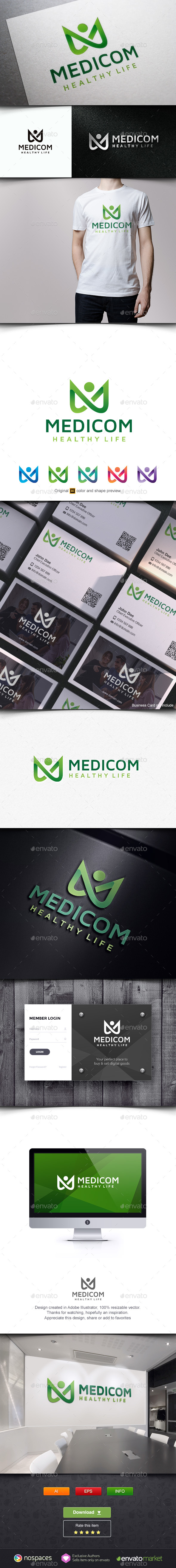 Medical Health Service - Letters Logo Templates