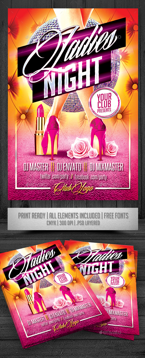 Ladies Night Flyer - Clubs & Parties Events