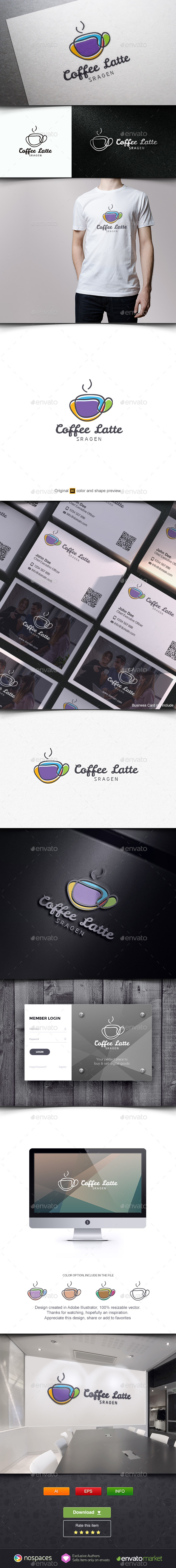 Coffee Latte Logo - Objects Logo Templates