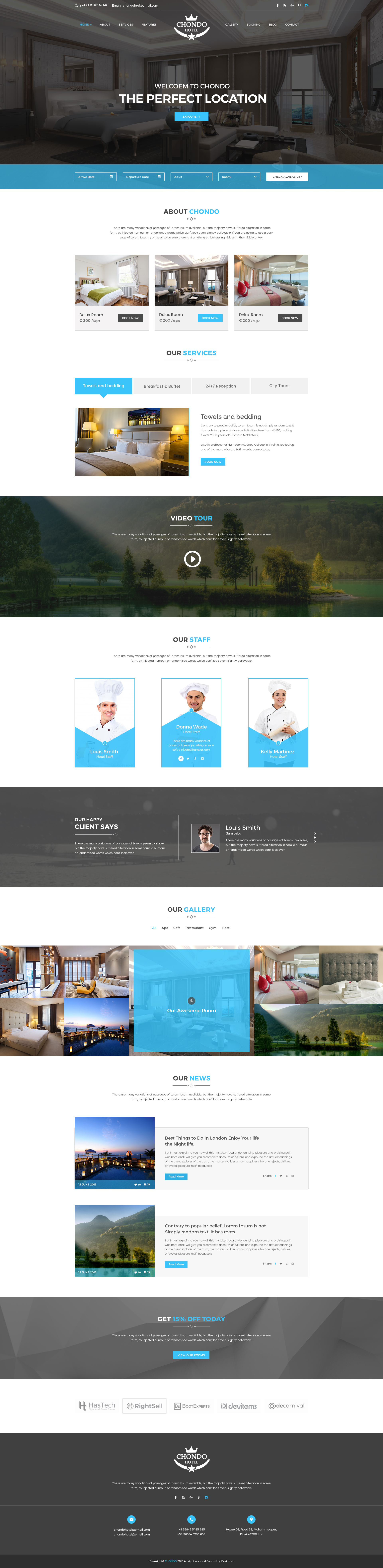 Chondo - Hotel PSD Template by DevItems | ThemeForest