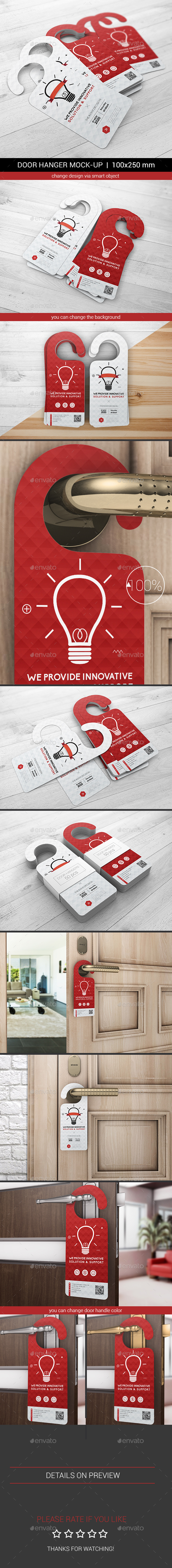 Download Door Hanger Mock Up By Streetd Graphicriver