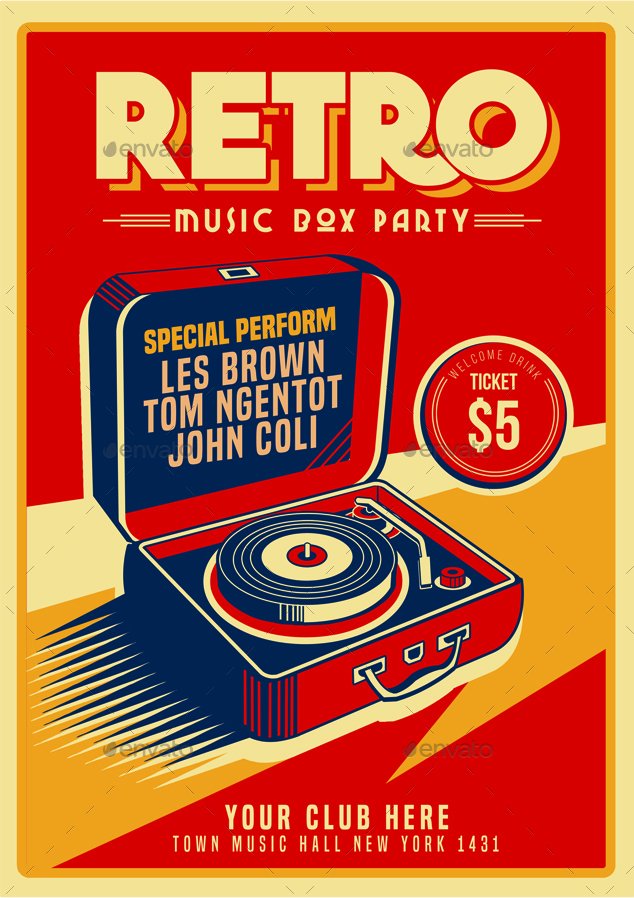 Retro Music Bundle Vol 1, Print Templates | GraphicRiver