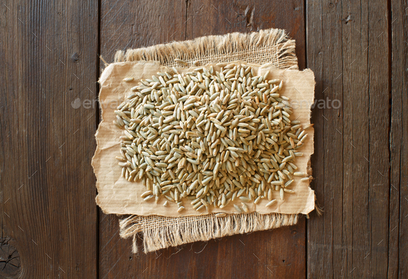 Dry Raw Rye Grain - Stock Photo - Images
