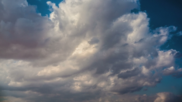 Clip Of White Fluffy Clouds Over Sky, Stock Footage | VideoHive