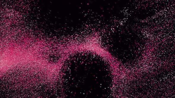 Imitation of colorful metal dust and magnetic field alt