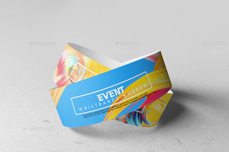 Event Wristbands Mockup V2 by Wutip | GraphicRiver