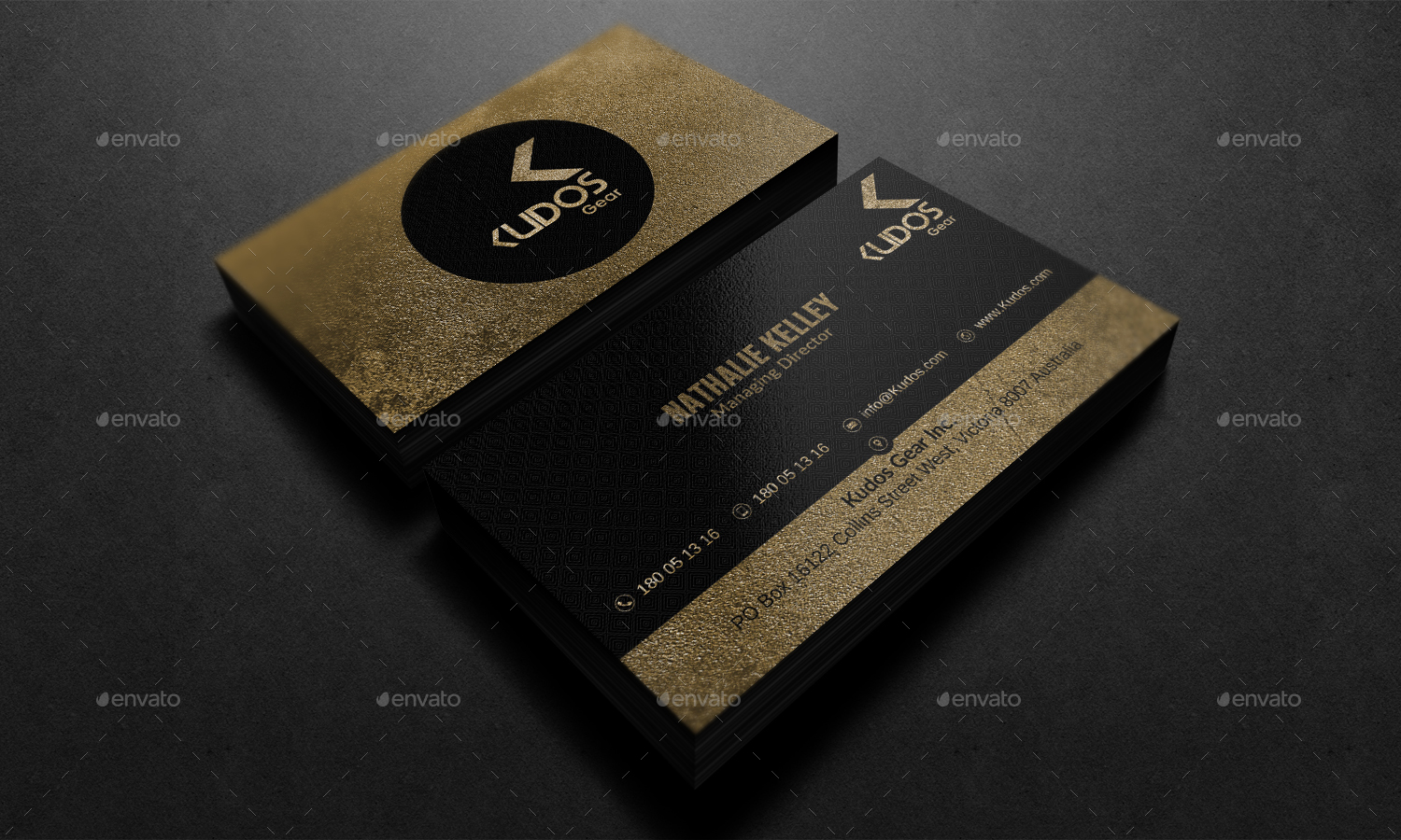 Gold And Black Business Card 5, Print Templates | GraphicRiver