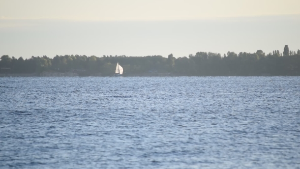 Sail Boat On a Lake Or River