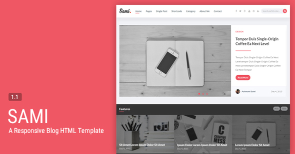 Sami - A Responsive Blogging HTML Template