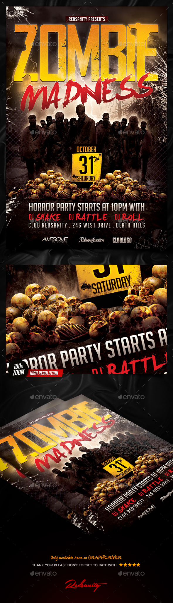Zombie Madness Flyer - Events Flyers
