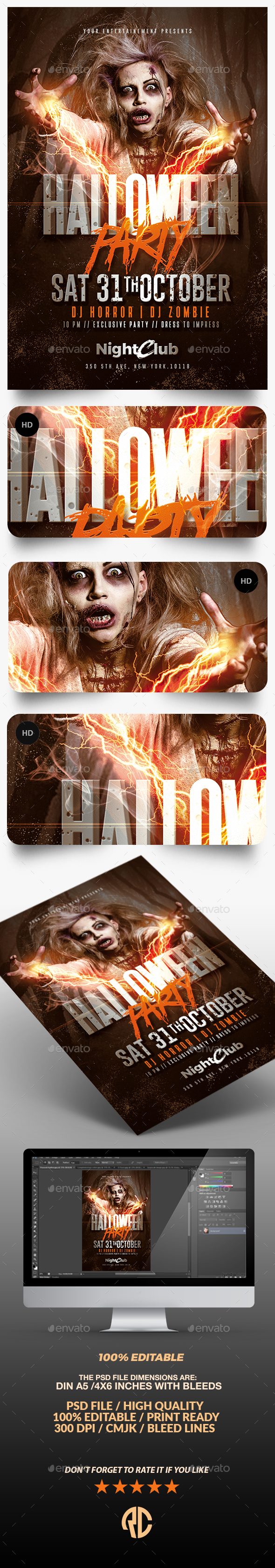 Halloween Party | Zombie Flyer Template