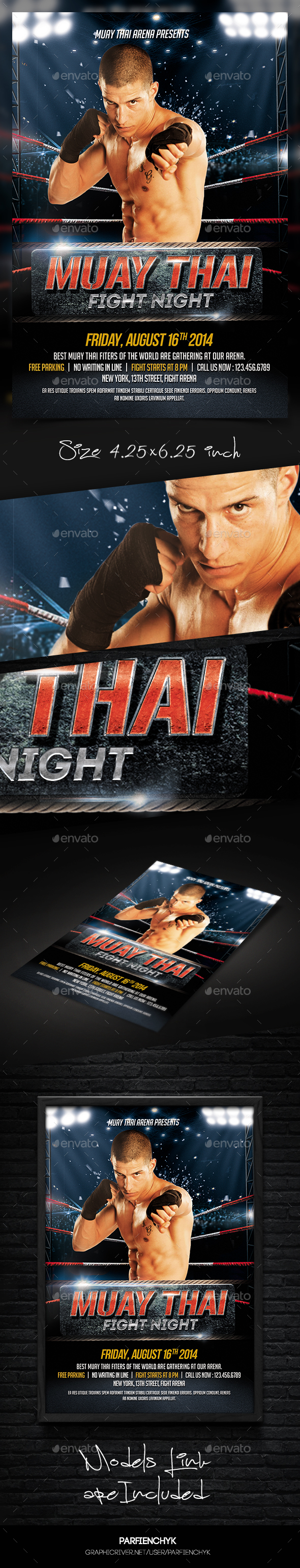Muay Thai Flyer Template - Sports Events