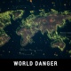 World Map Danger Gold Light 4K  - VideoHive Item for Sale