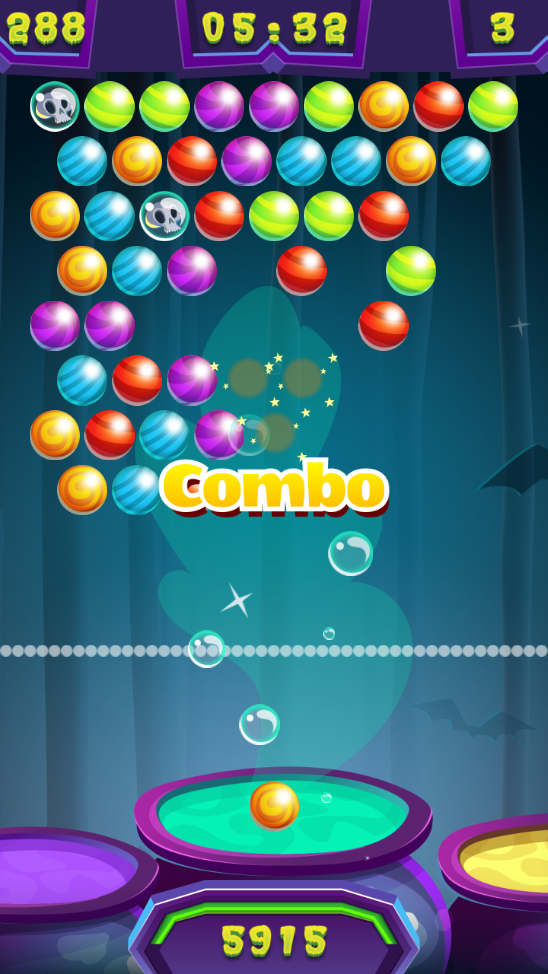 Halloween Bubble Shooter - HTML5 Game, Mobile Version+AdMob!!! (Construct 3, Construct 2