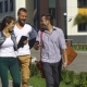 Young Friends Walking At College Campus - VideoHive Item for Sale