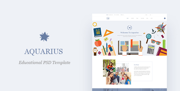 Aquarius - Educational PSD Template - Business Corporate