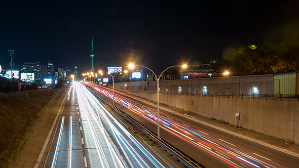 Night City Toronto Traffic
