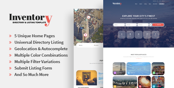 Inventory - Responsive Directory Geolocation & Listings HTML5 Template - Miscellaneous Site Templates