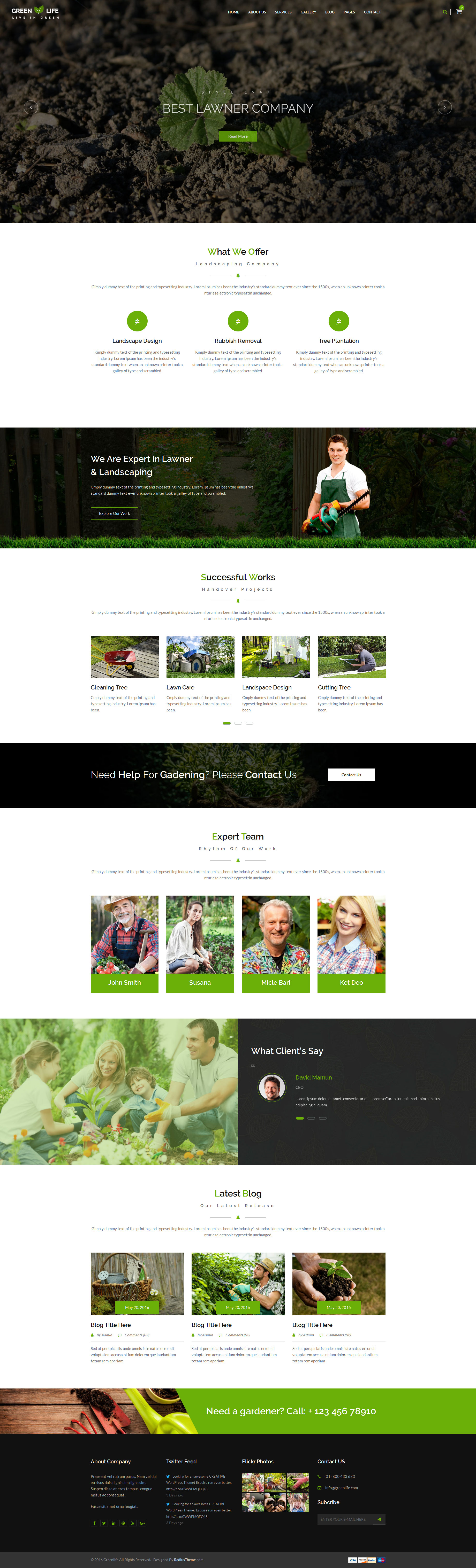 GreenLife Gardening and Landscaping HTML5 Template