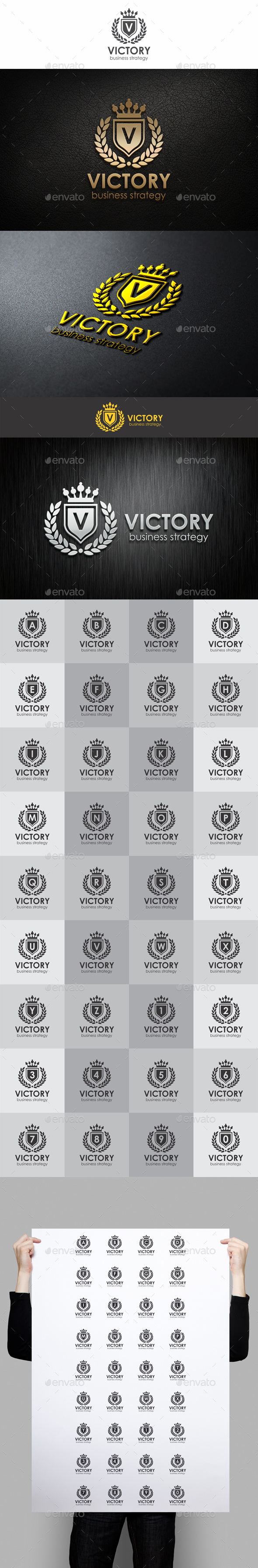 Victory - Heraldic Elegant Logo - Crests Logo Templates