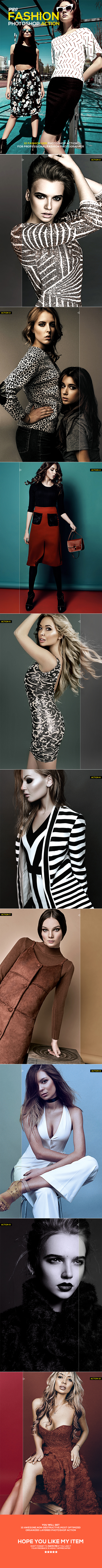 Pro Fashion Photoshop Action - Photo Effects Actions