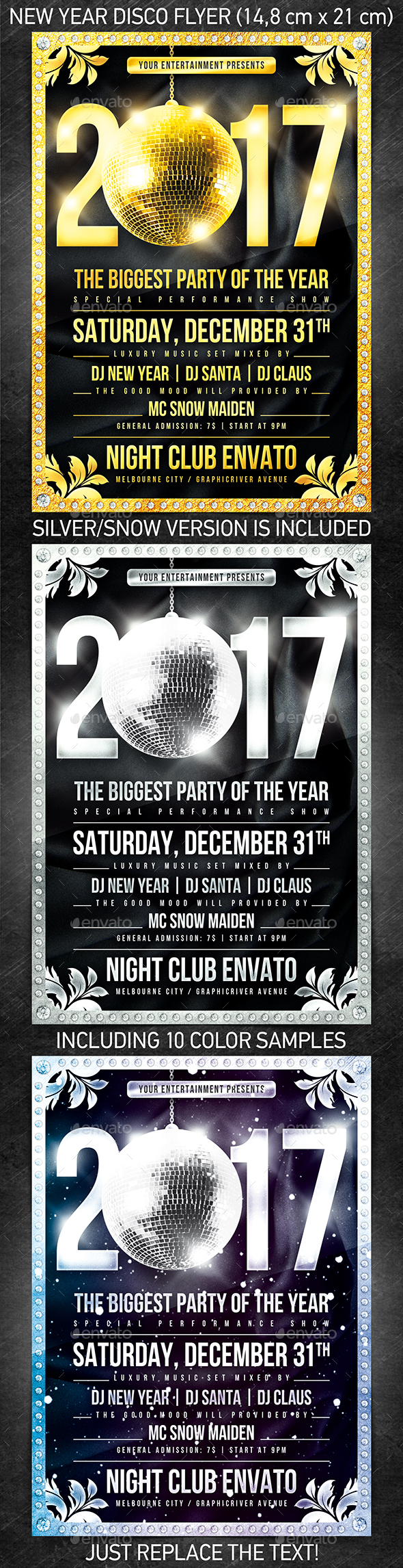 New Year Disco Flyer #1 - Print Templates