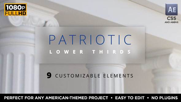 Patriotic Lower Thirds | American Theme for US Elections