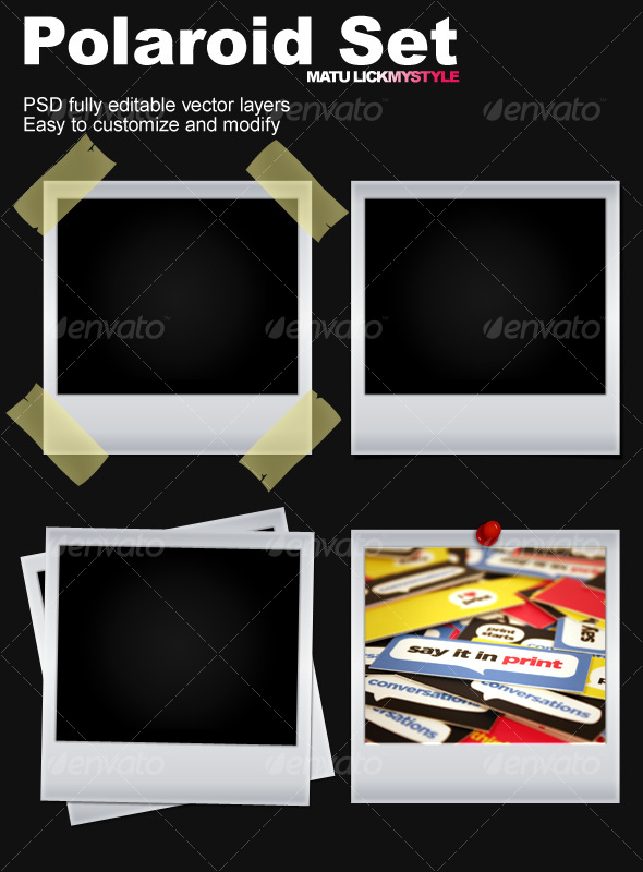 Polaroid Set - Backgrounds Graphics