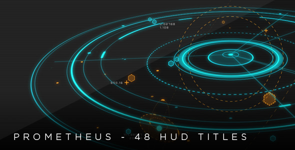 Prometheus - 48 HUD 2D & 3D titles Video Displays template preview