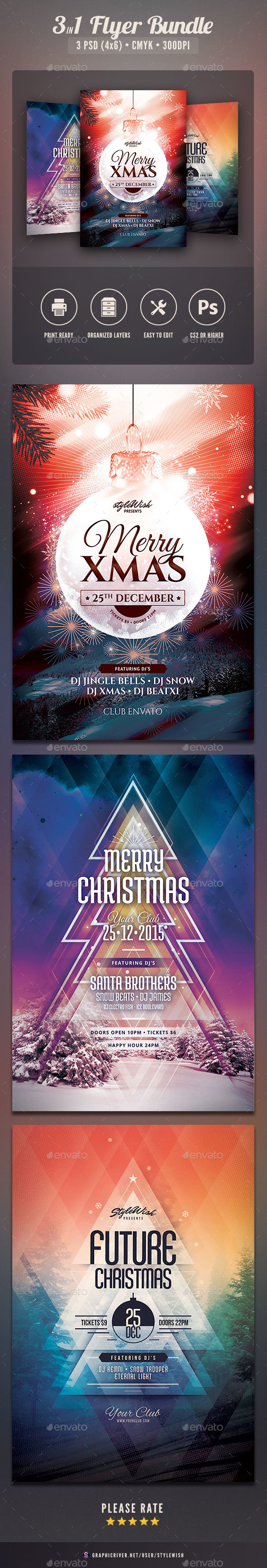 Christmas Flyer Bundle Vol.03 - Clubs & Parties Events