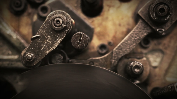 Camera Moving Through Spinning Gears