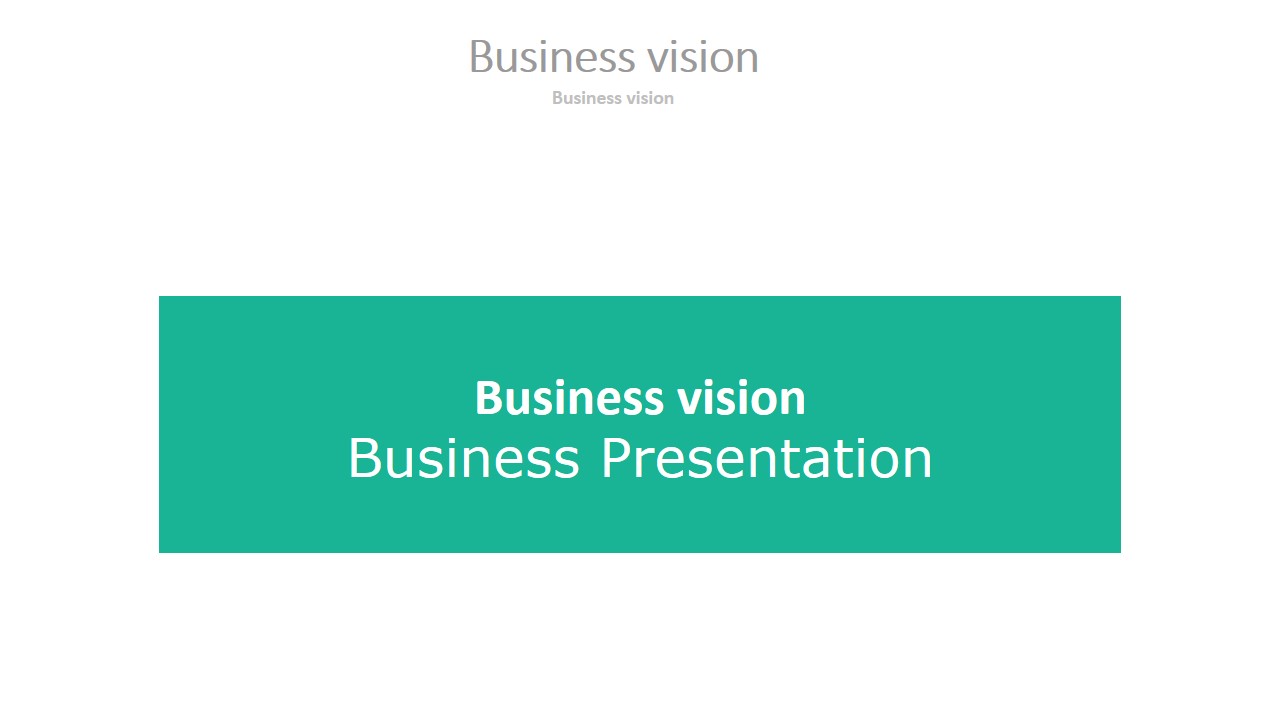 business vision presentation