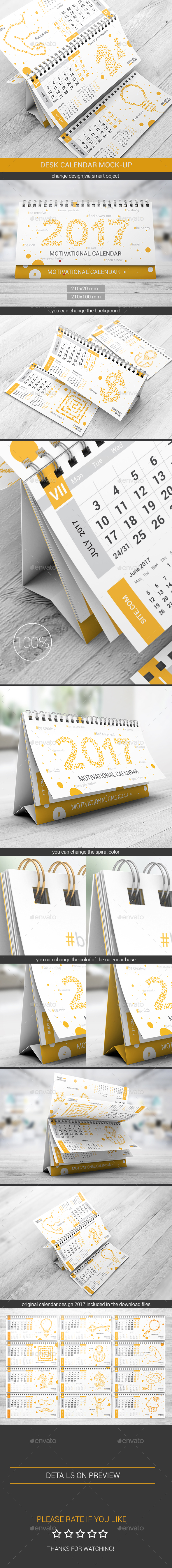 Desk Calendar Mock-Up