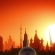 Moscow Skyline Sunrise Take Off - VideoHive Item for Sale
