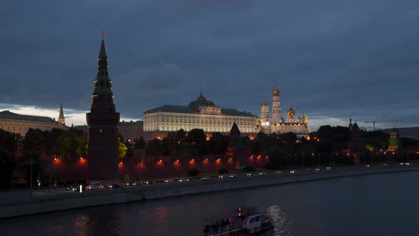 Moscow River near the Kremlin Walls