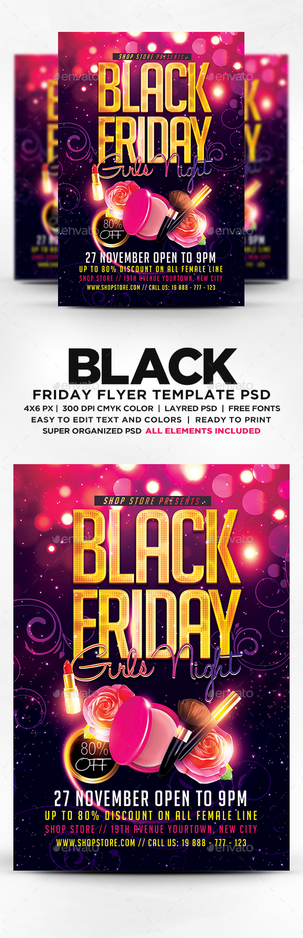 Black Friday Sales Girls Night Flyer